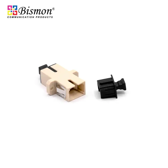 SC-Adaptor-MM-Polymer-Housing-Phos-Bronze-Simplex-Type-Beige-Color